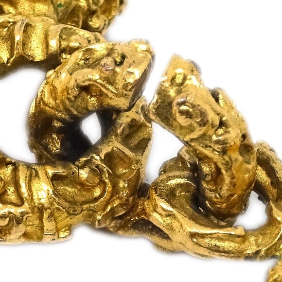 Chanel Dangle Earrings Clip-On Gold 93A 114023 - Picture 2 of 4